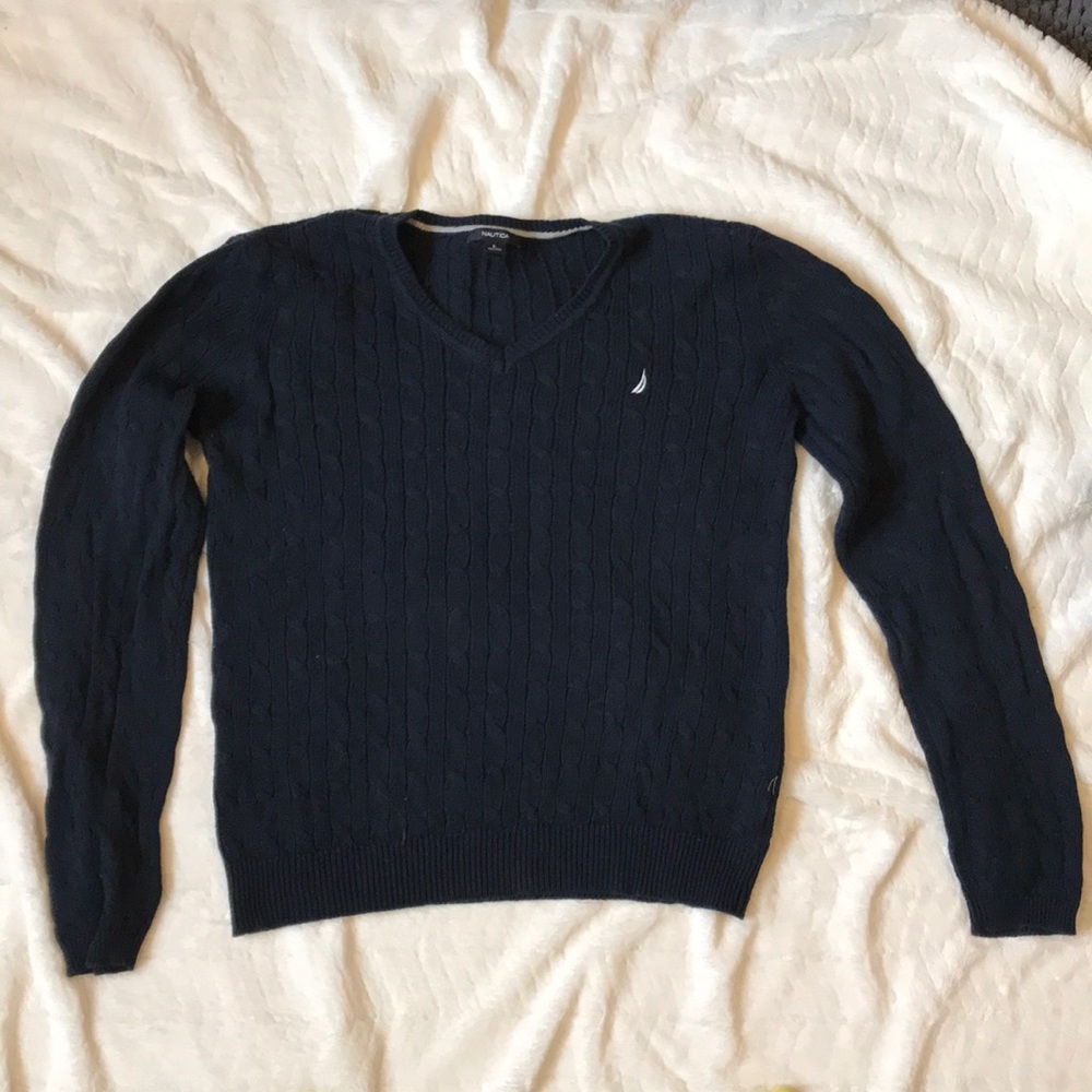 navy blue nautica sweater